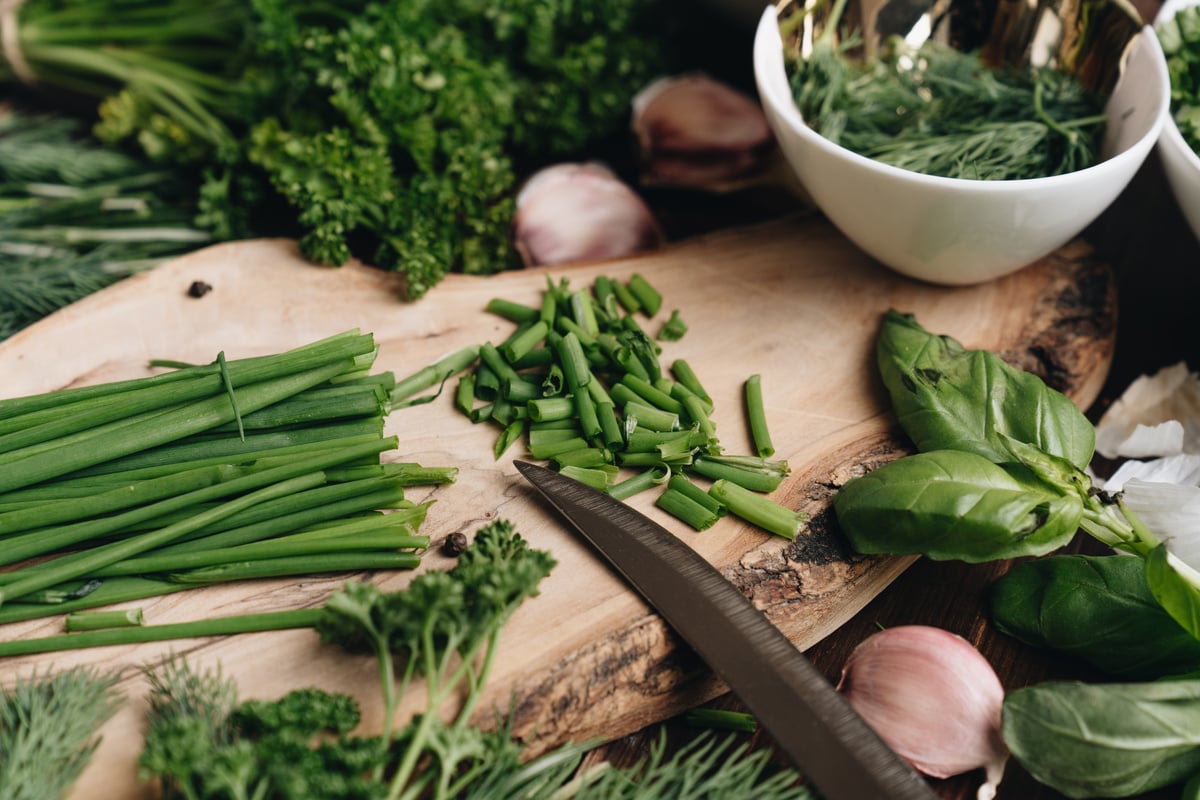 Close-Up Photo Of Chopped Chives